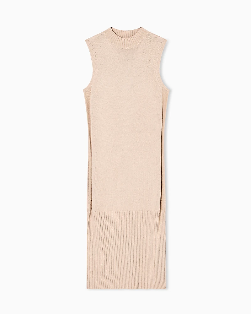 Ribbed midi dress