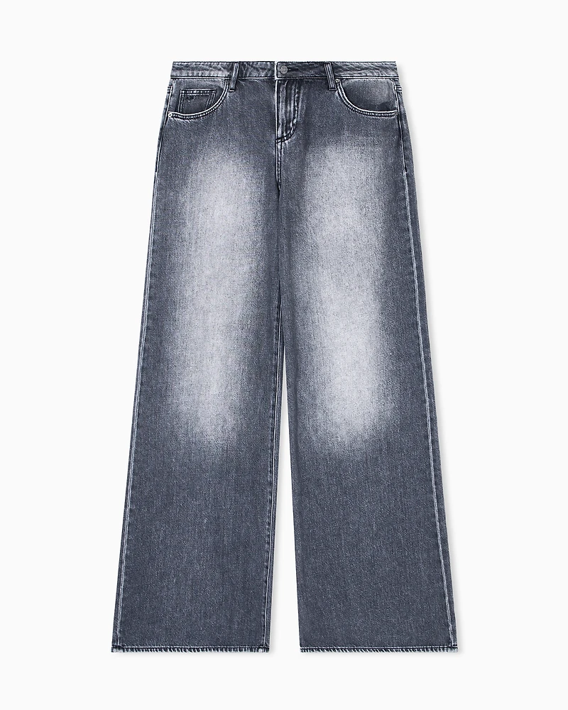 Armani Exchange - Loose Jeans, Woman, Grey, Size: