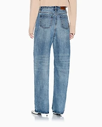 Armani Exchange - Relaxed fit jeans with used effect, Woman, Blue, Size: