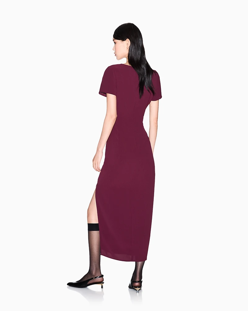 Armani Exchange - Long Dresses, Woman, Burgundy, Size: