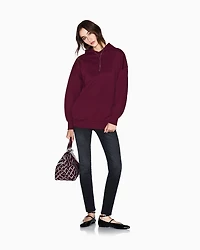 Armani Exchange - Soft fabric hoodie, Woman, Burgundy, Size: