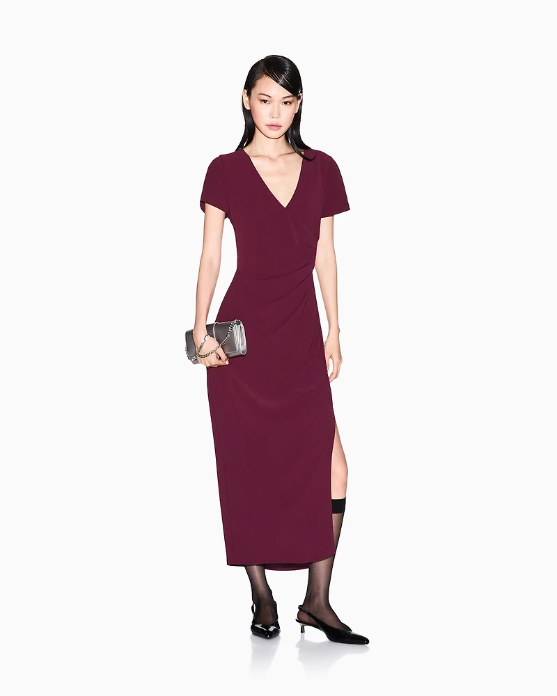 Armani Exchange - Long Dresses, Woman, Burgundy, Size: