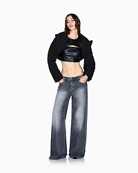 Armani Exchange - Loose Jeans, Woman, Grey, Size: