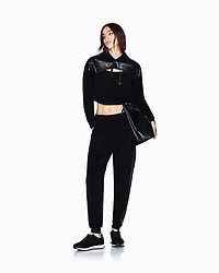 Cropped sweatshirt with cut out