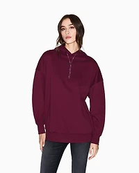 Armani Exchange - Soft fabric hoodie, Woman, Burgundy, Size: