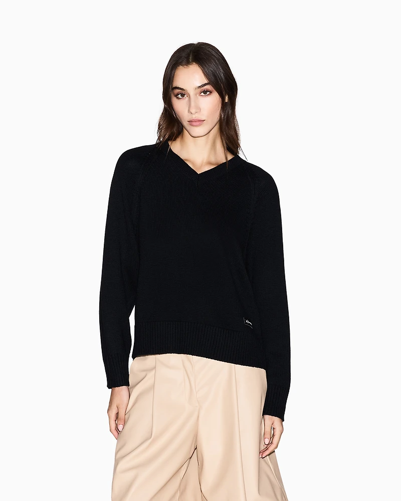 Armani Exchange - Jumpers, Woman, Black, Size: