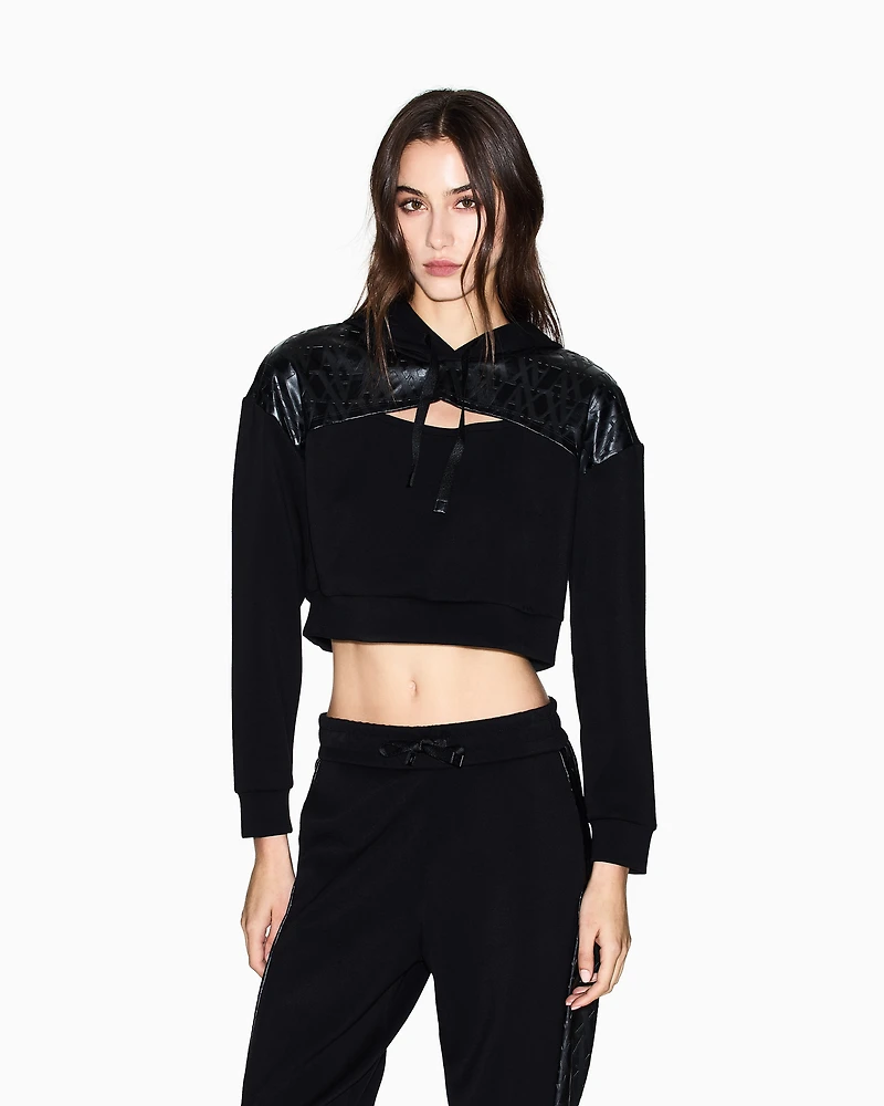 Cropped sweatshirt with cut out