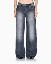 Armani Exchange - Loose Jeans, Woman, Grey, Size: