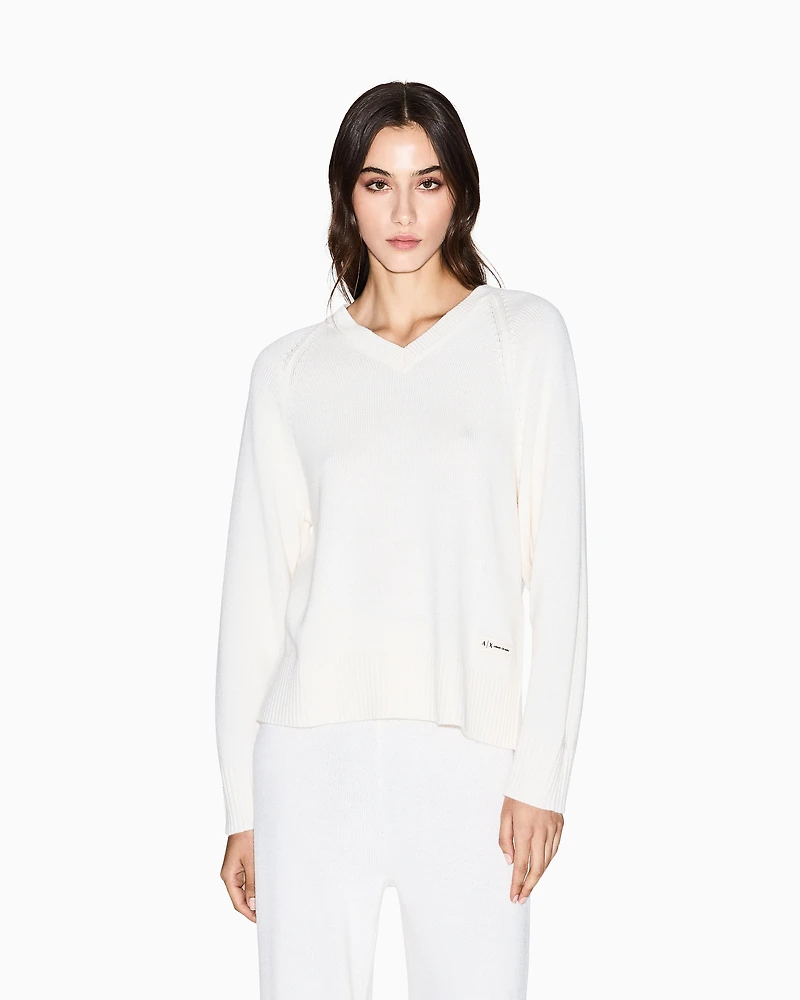 Armani Exchange - Jumpers, Woman, White, Size: