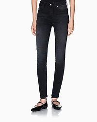 Armani Exchange - Super skinny used effect jeans, Woman, Black, Size: