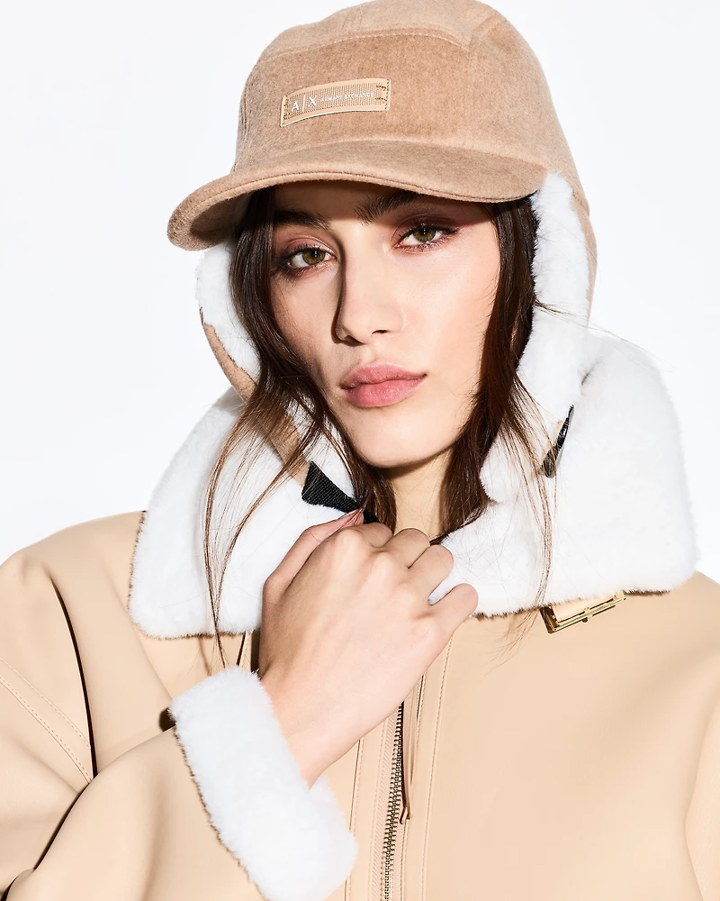 Armani Exchange - Caps, Woman, Camel, Size: TU