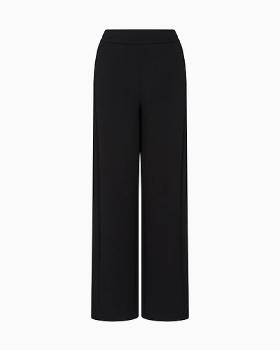 Emporio Armani - ASV double jersey trousers with an elasticated waist, Woman, Black, Size: