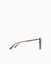 Emporio Armani - Unisex square sunglasses, Unisex, Brown, Size: 56L
