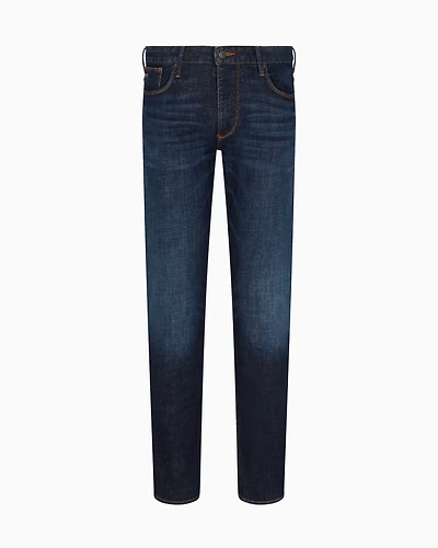 Emporio Armani - J06 slim-fit, washed denim jeans, Man, Blue, Size: