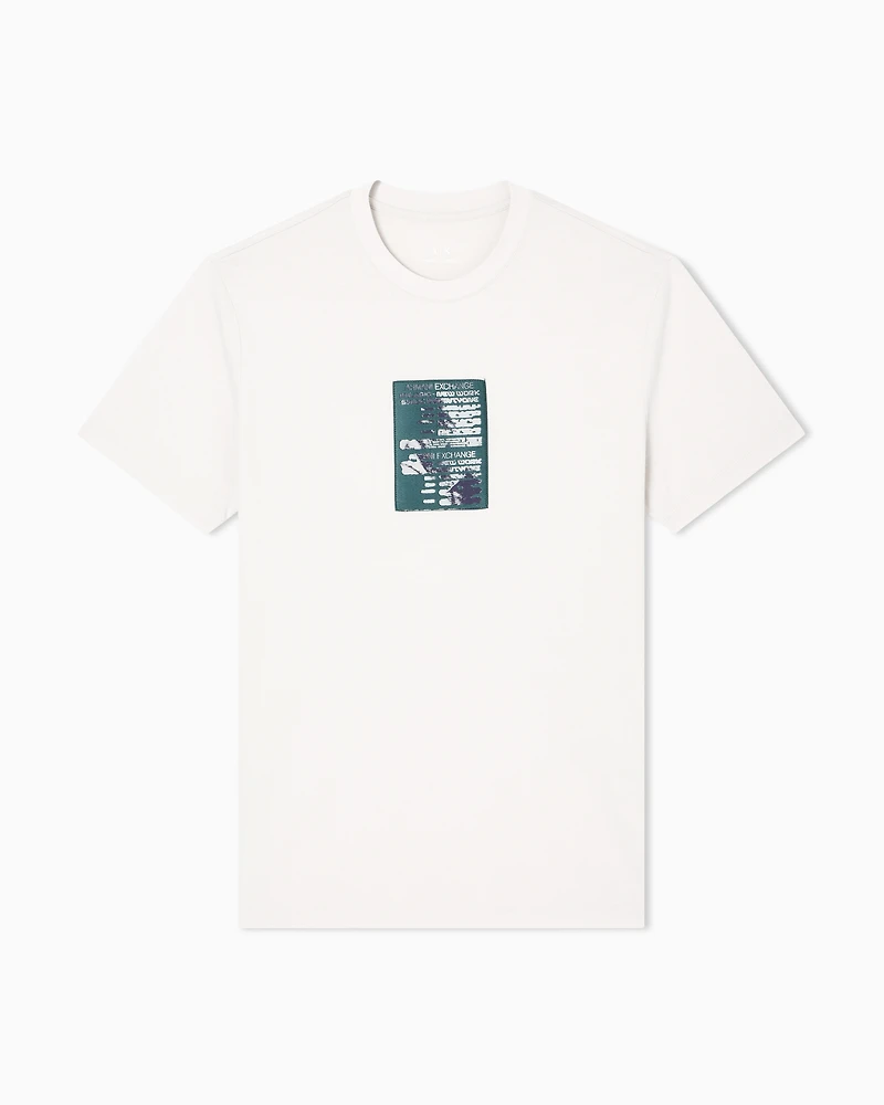 Armani Exchange - Regular fit graphic print T-shirt, Man, White, Size: