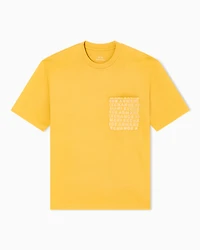 Armani Exchange - Regular fit T-shirt with logo pocket, Man, Yellow, Size: