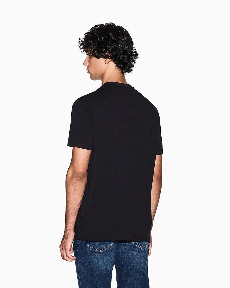 Armani Exchange - Regular T-shirt with logo, Man, Black, Size: