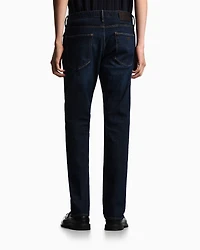 Emporio Armani - J06 slim-fit, washed denim jeans, Man, Blue, Size: