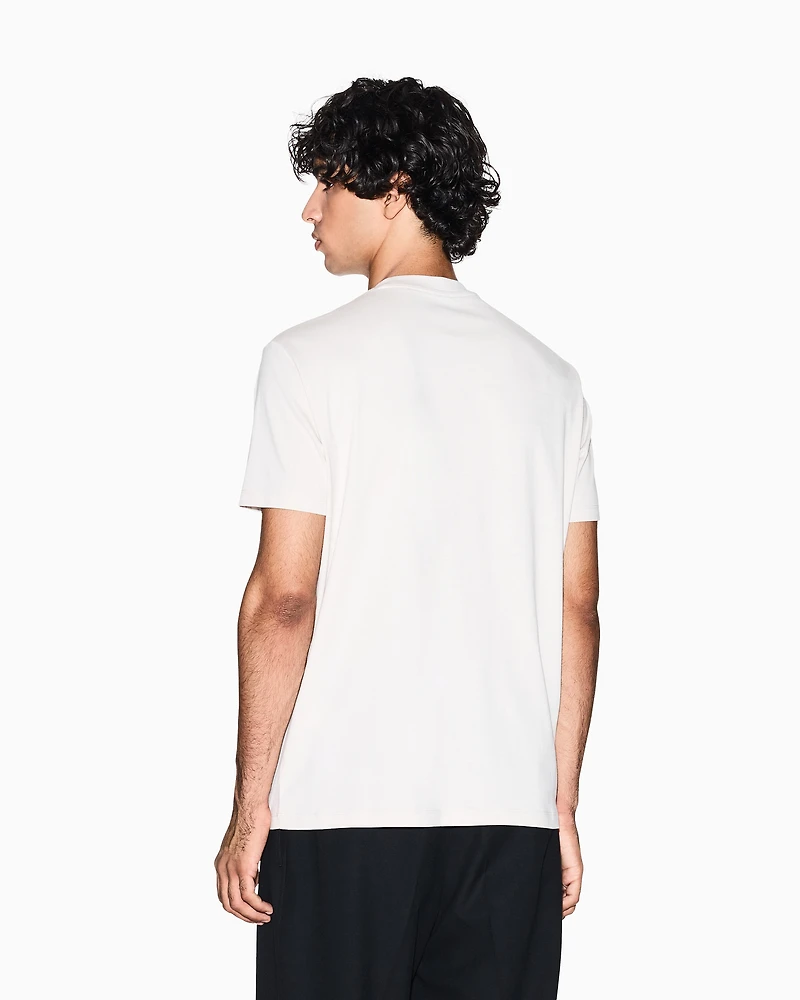 Armani Exchange - Regular fit graphic print T-shirt, Man, White, Size: