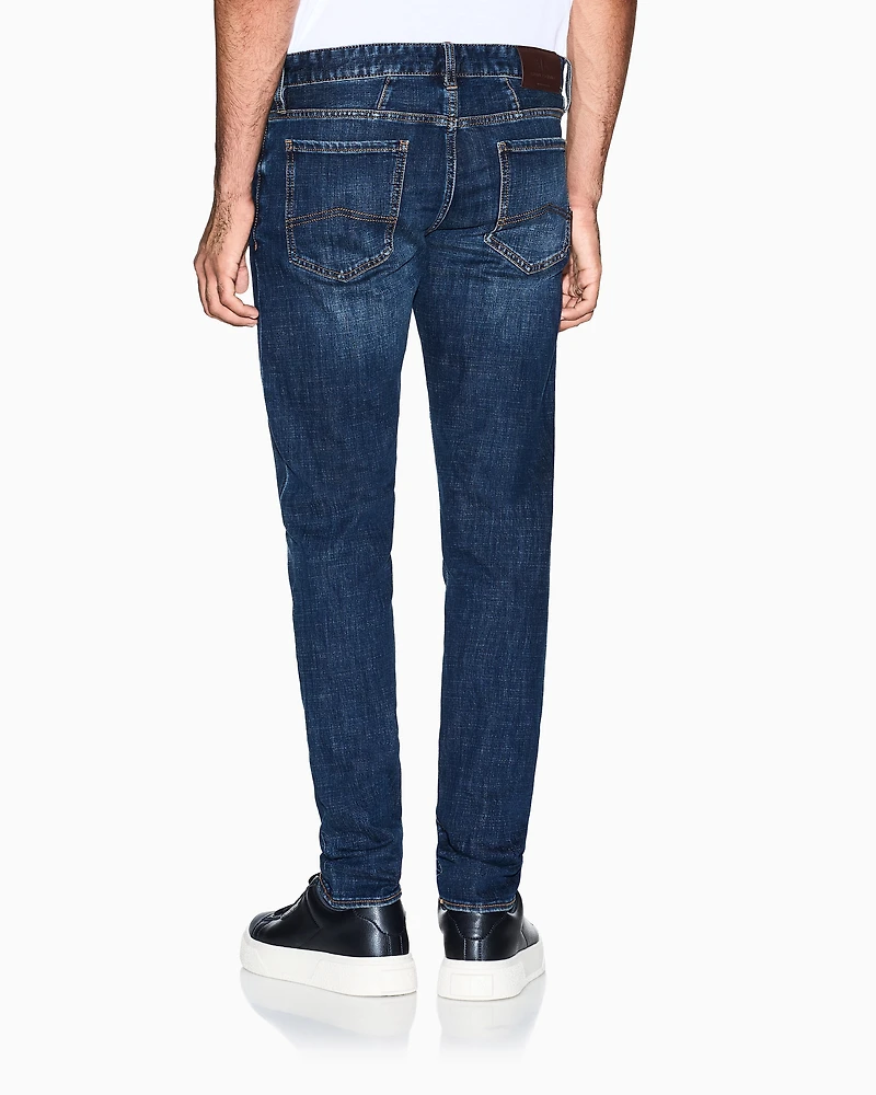 Armani Exchange - Stretch denim skinny jeans, Man, Blue, Size: