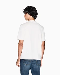 Armani Exchange - Regular fit T-shirt with logo pocket, Man, White, Size: