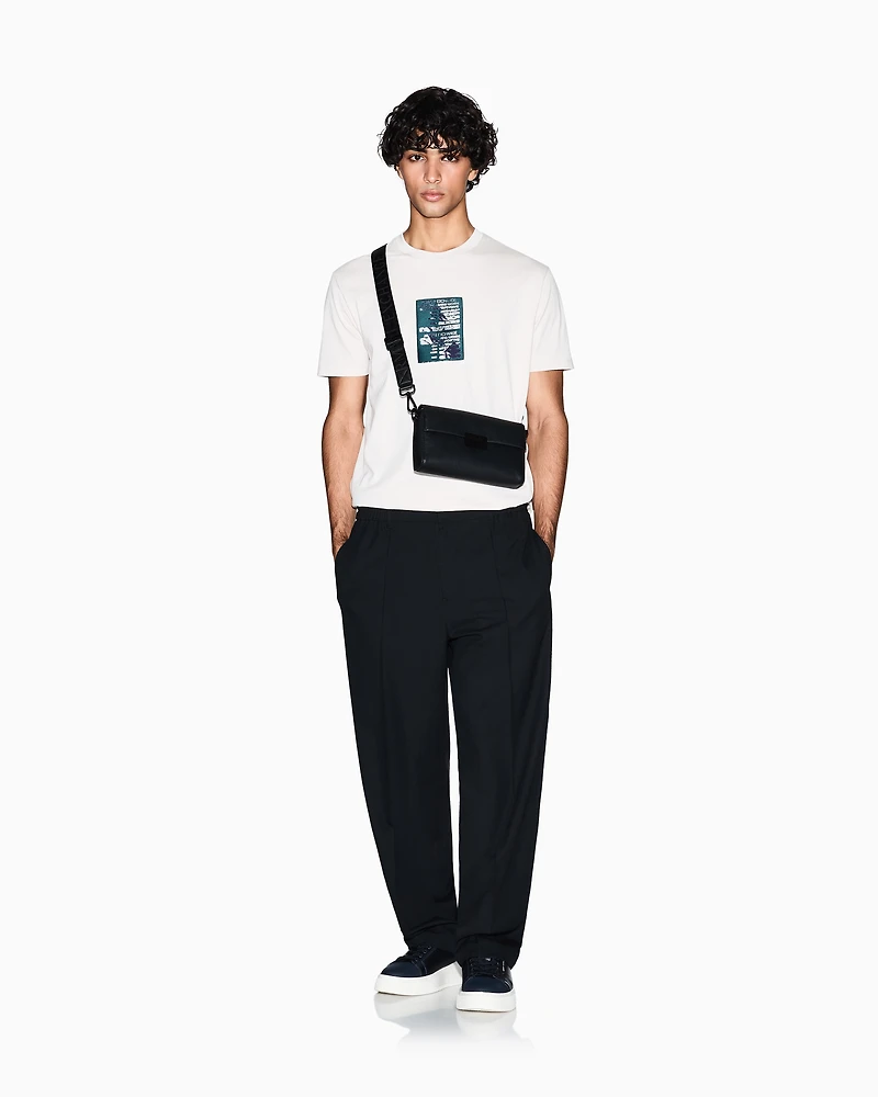 Armani Exchange - Regular fit graphic print T-shirt, Man, White, Size:
