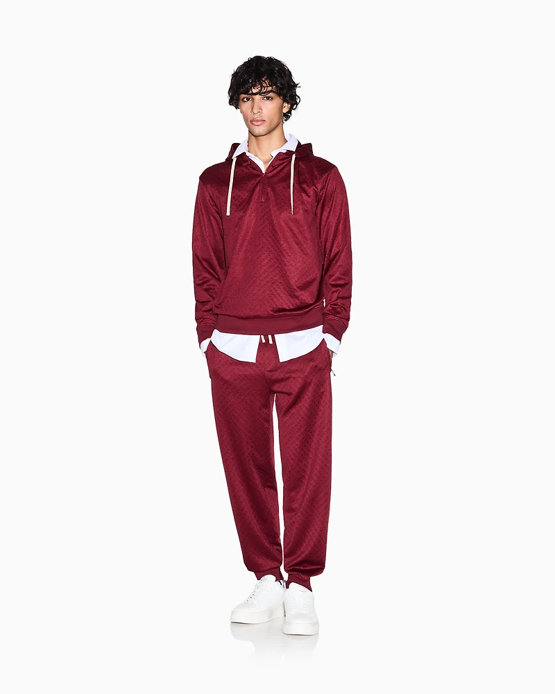Micro-textured jogger pants