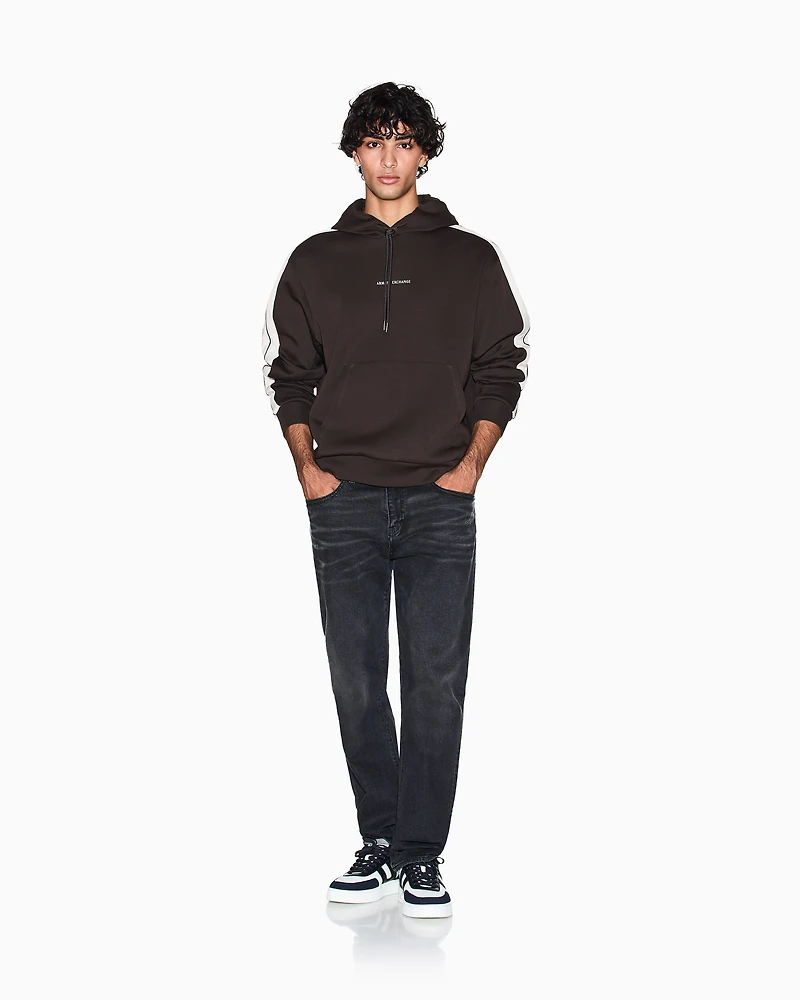 Armani Exchange - Logo hoodie, Man, Brown, Size:
