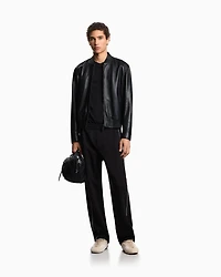 Emporio Armani - Modal jersey T-shirt with micro eagle embroidery, Man, Black, Size: