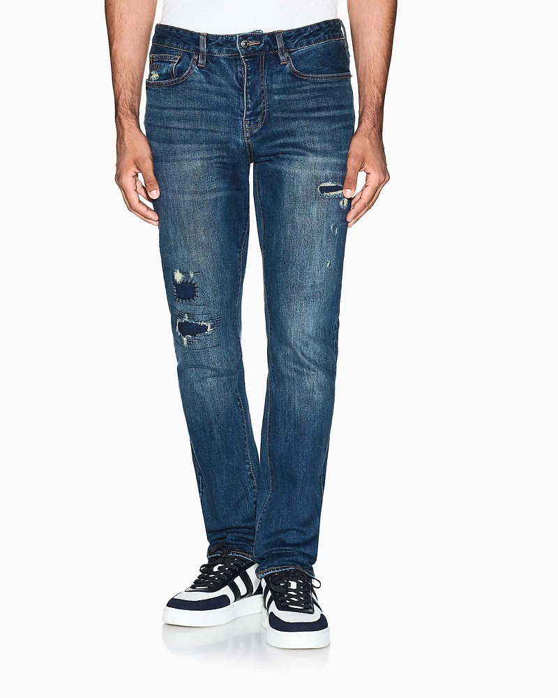 Armani Exchange - Slim fit jeans stretch denim, Man, Blue, Size: