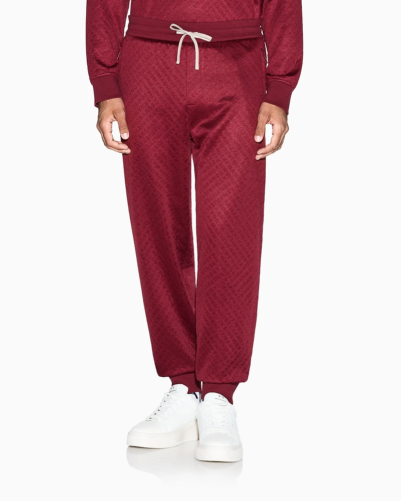 Micro-textured jogger pants