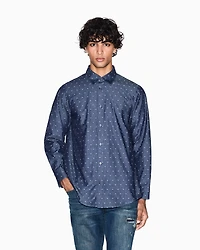 Regular fit jacquard shirt