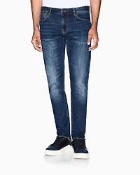 Armani Exchange - Stretch denim skinny jeans, Man, Blue, Size: