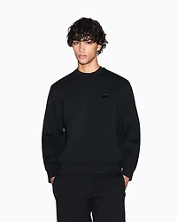Armani Exchange - Crewneck sweatshirt with patch, Man, Black, Size: