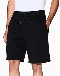 Armani Exchange - Shorts with tone-on-tone logo, Man, Black, Size: