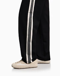 Emporio Armani - ASV jersey trousers with elasticated waist and contrasting bands, Man, Black, Size: