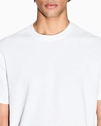 Armani Exchange - Regular fit t-shirt jacquard fabric, Man, White, Size: