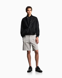 Emporio Armani - Jersey Bermuda shorts with ribs, Man, Grey, Size: