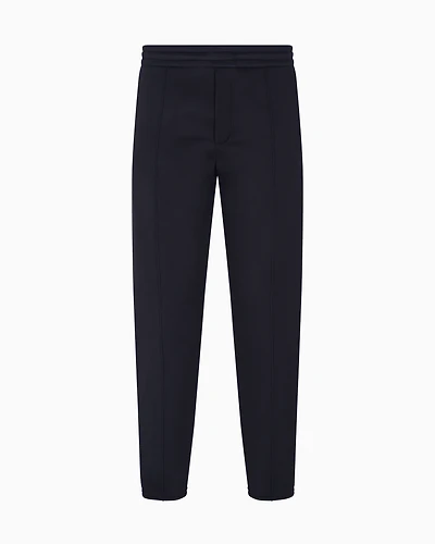 Emporio Armani - Travel Essentials double-jersey joggers, Man, Navy Blue, Size:
