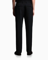 Emporio Armani - Chinos nylon stretch twill, Man, Black, Size: