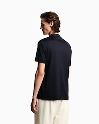 Emporio Armani - ASV Lyocell-blend jersey T-shirt with contrasting details, Man, Navy Blue, Size:
