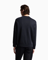 Emporio Armani - Travel Essentials sweatshirt double jersey, Man, Navy Blue, Size: