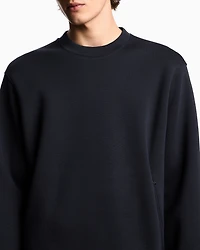 Emporio Armani - Travel Essentials sweatshirt double jersey, Man, Navy Blue, Size: