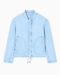 Armani Exchange - Denim Jackets, Man, Blue, Size: