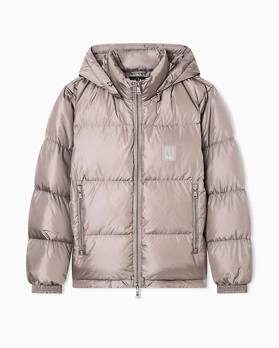 Armani Exchange - Padded jacket with hood, Man, Beige, Size: