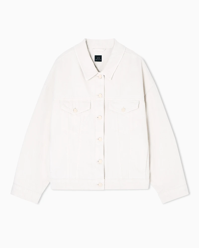 Armani Exchange - Oversized denim jacket, Woman, Camel, Size: