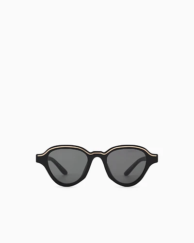Emporio Armani - Men’s irregular-shaped sunglasses, Man, Black, Size: 47L