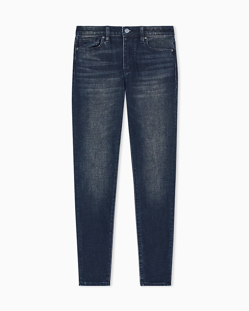Armani Exchange - Super skinny used effect jeans, Woman, Blue, Size: