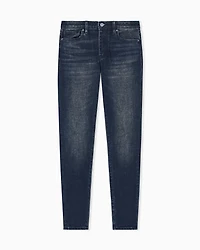 Armani Exchange - Super skinny used effect jeans, Woman, Blue, Size:
