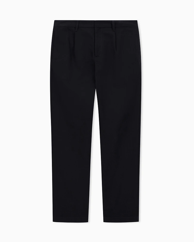 Armani Exchange - Cotton twill chinos, Man, Black, Size:
